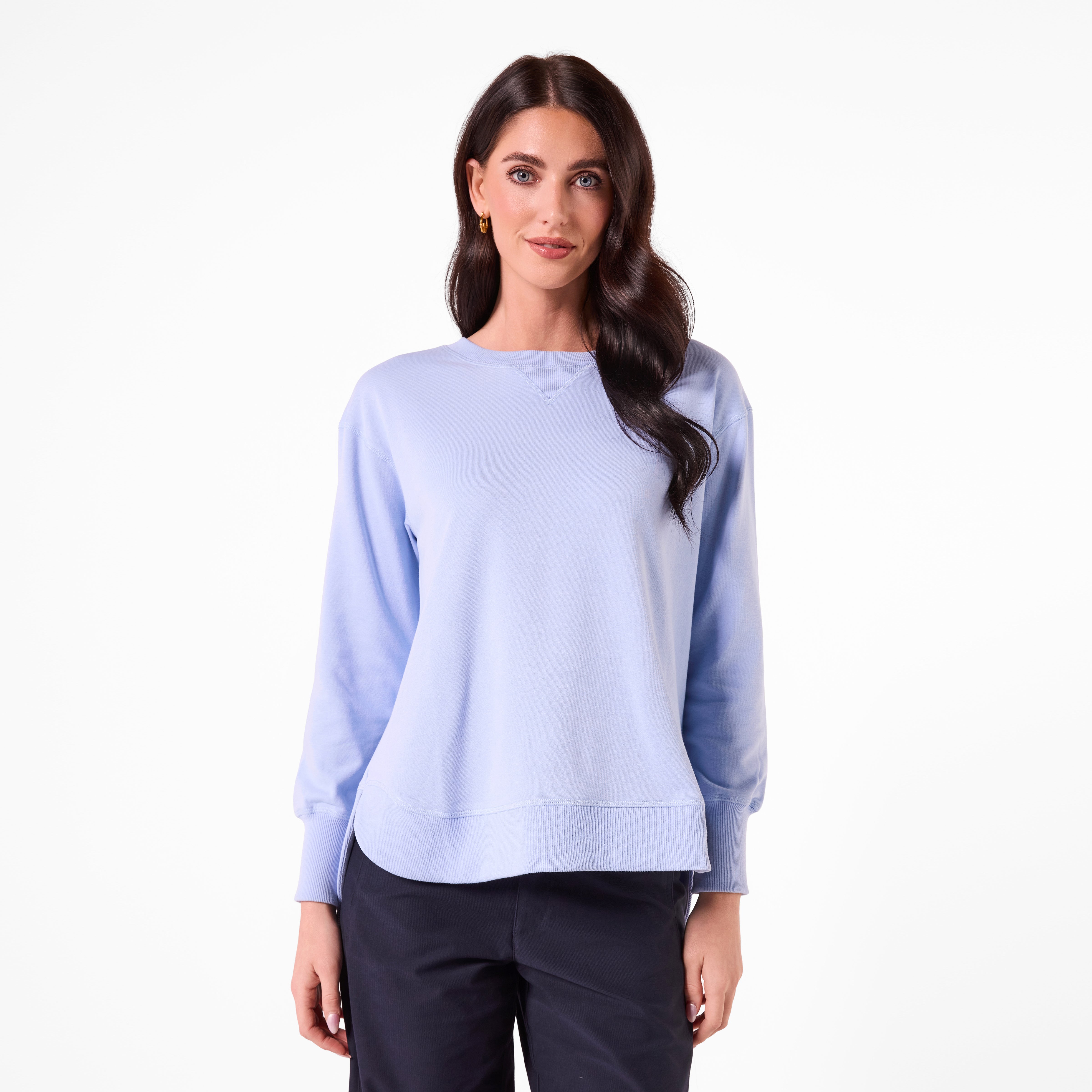 AM25193 PLAIN SWEATSHIRT ( BABY BLUE)