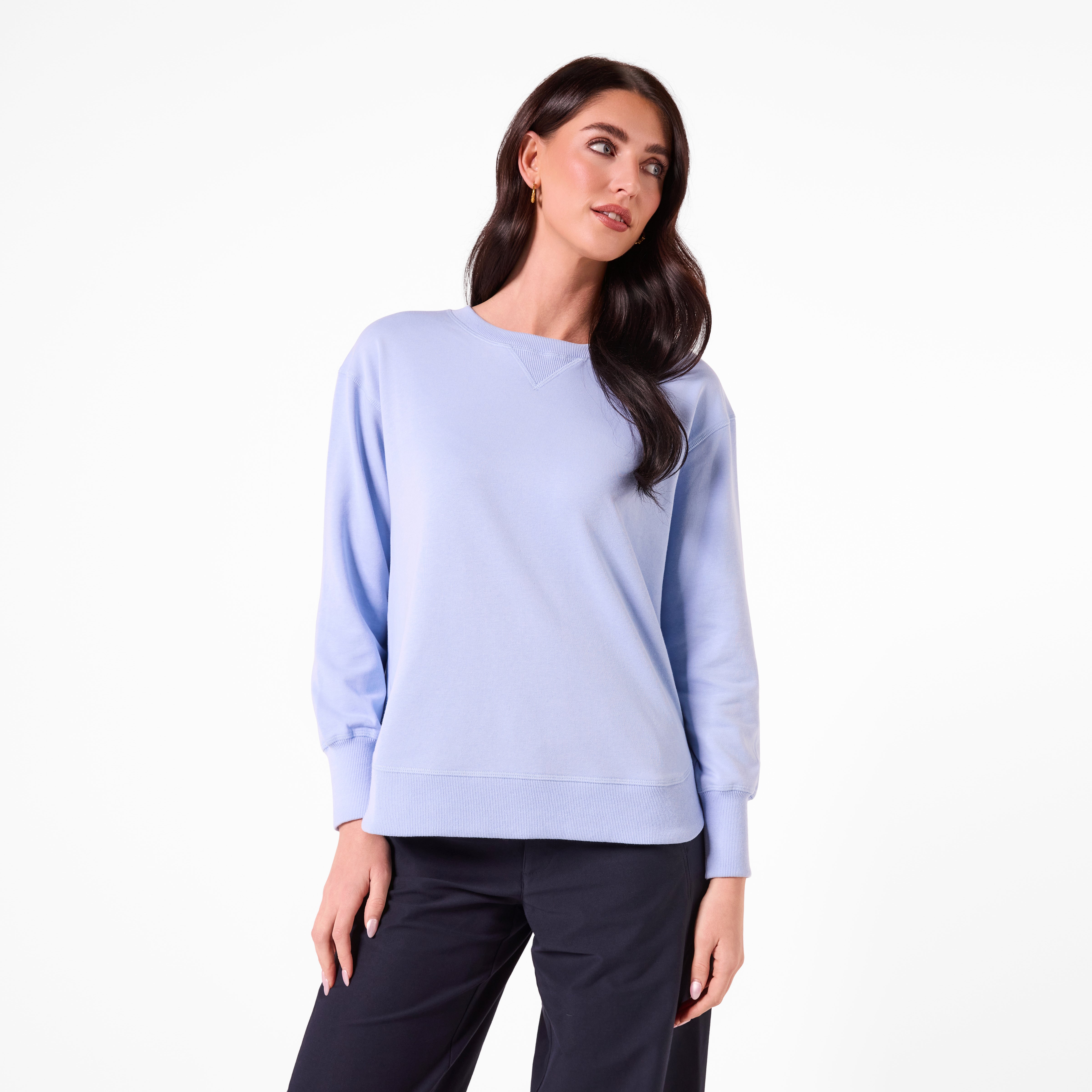 AM25193 PLAIN SWEATSHIRT ( BABY BLUE)