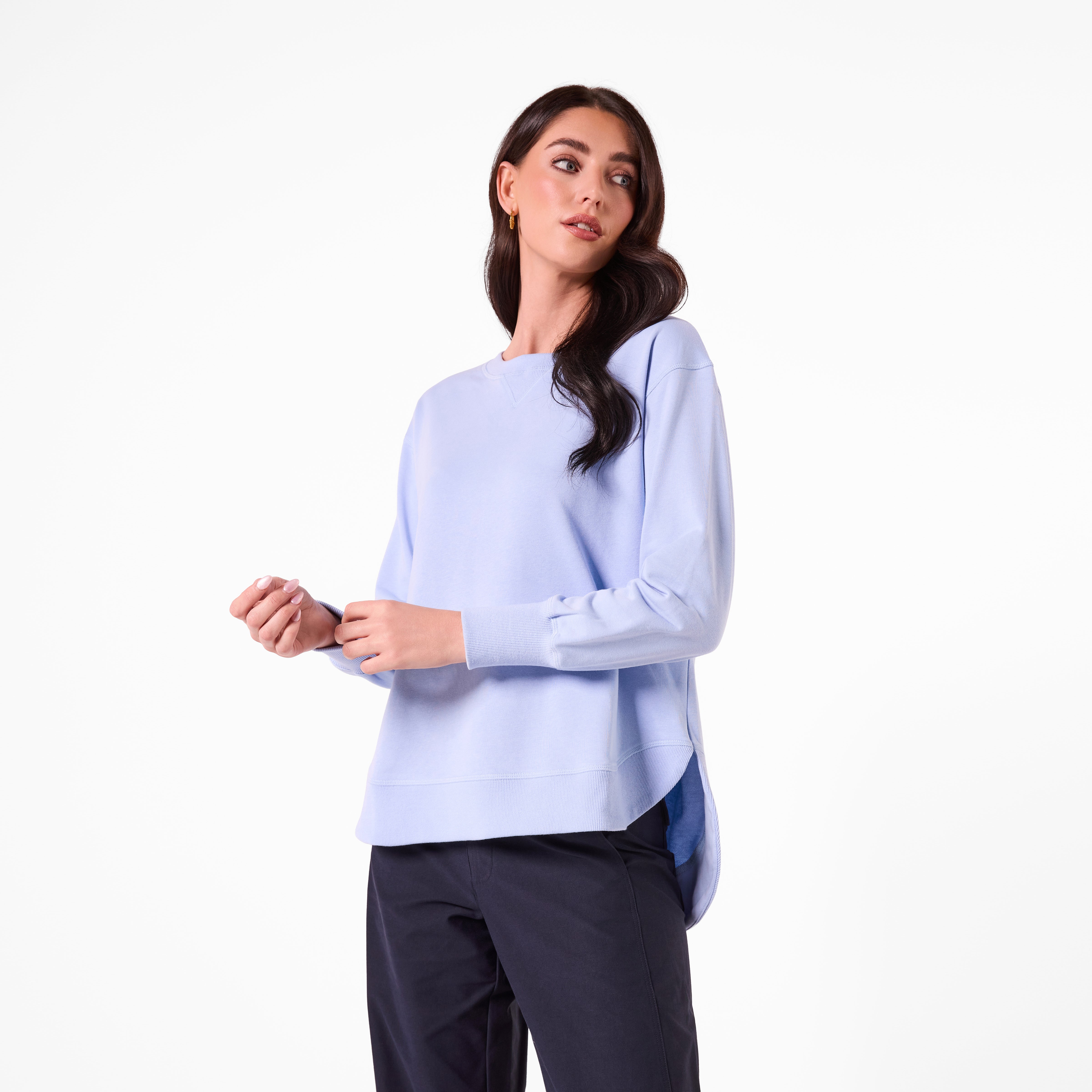AM25193 PLAIN SWEATSHIRT ( BABY BLUE)