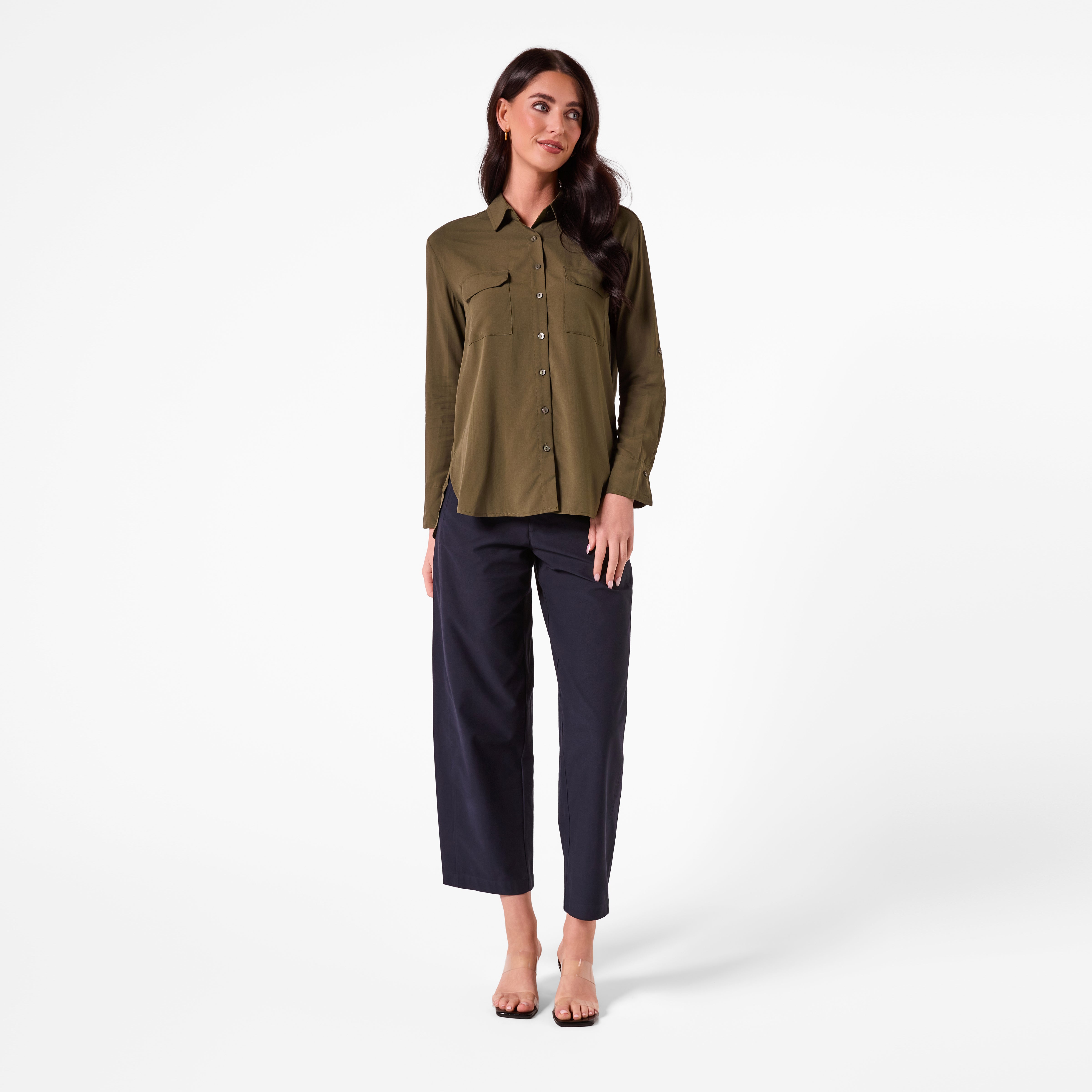 AM26027 PATCH POCKET SHIRT (KHAKI)