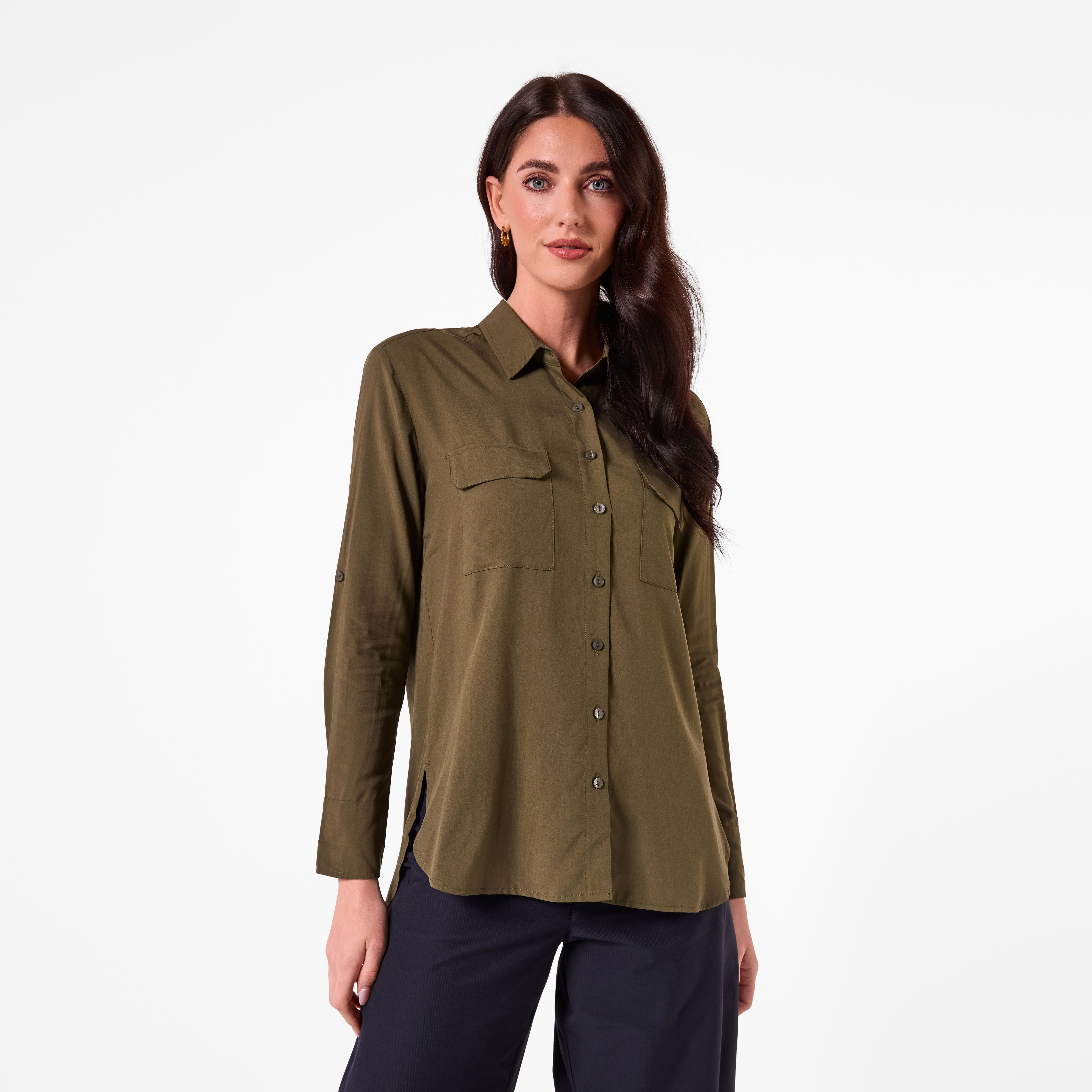 AM26027 PATCH POCKET SHIRT (KHAKI)