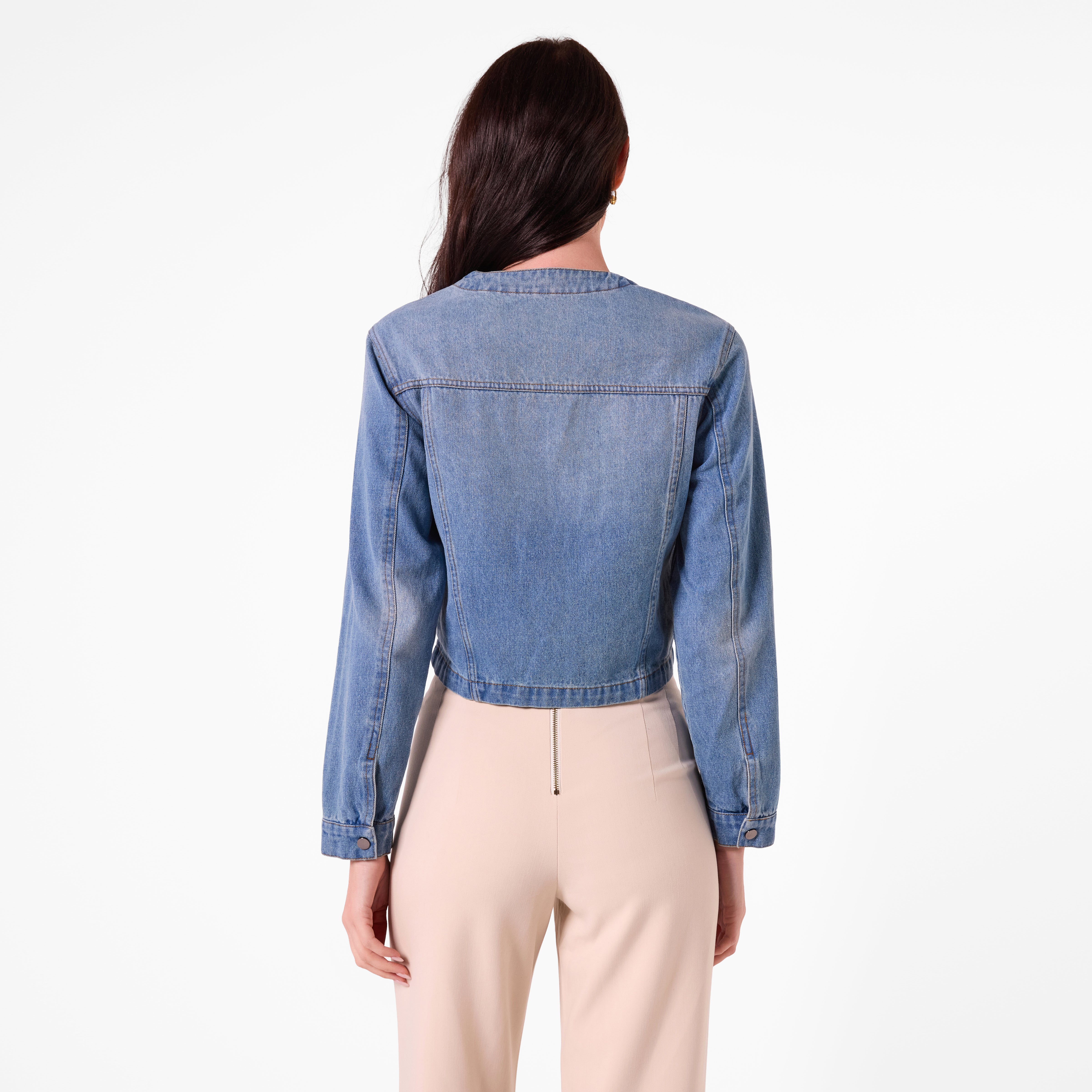 A00010 CROP DENIM JACKET