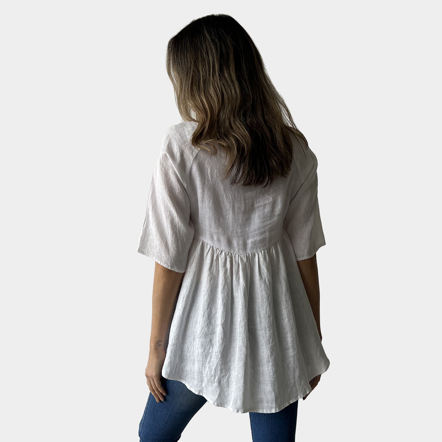 AM01122 100%LINEN TOP (SALE)