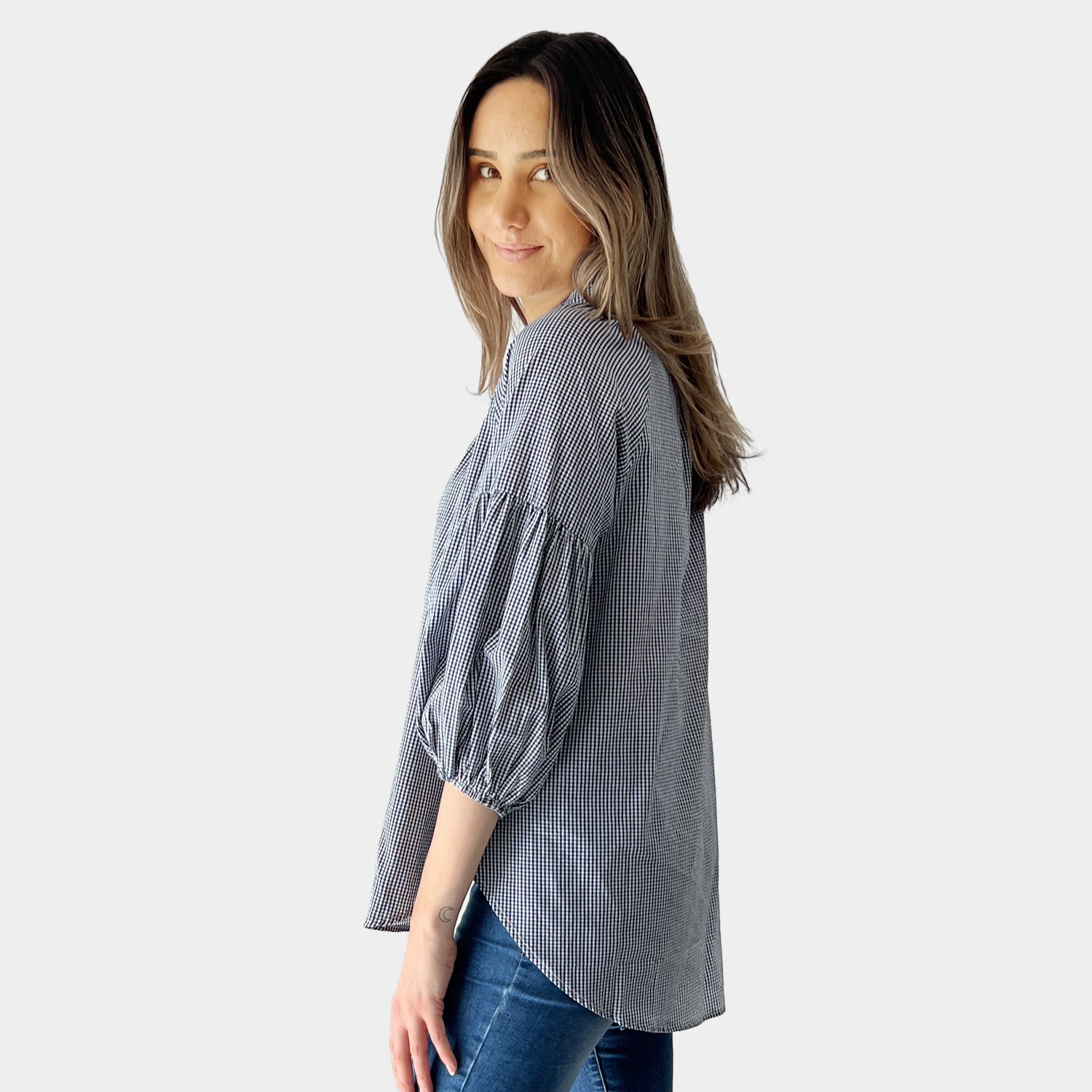 AM022171 GINGHAM TOP