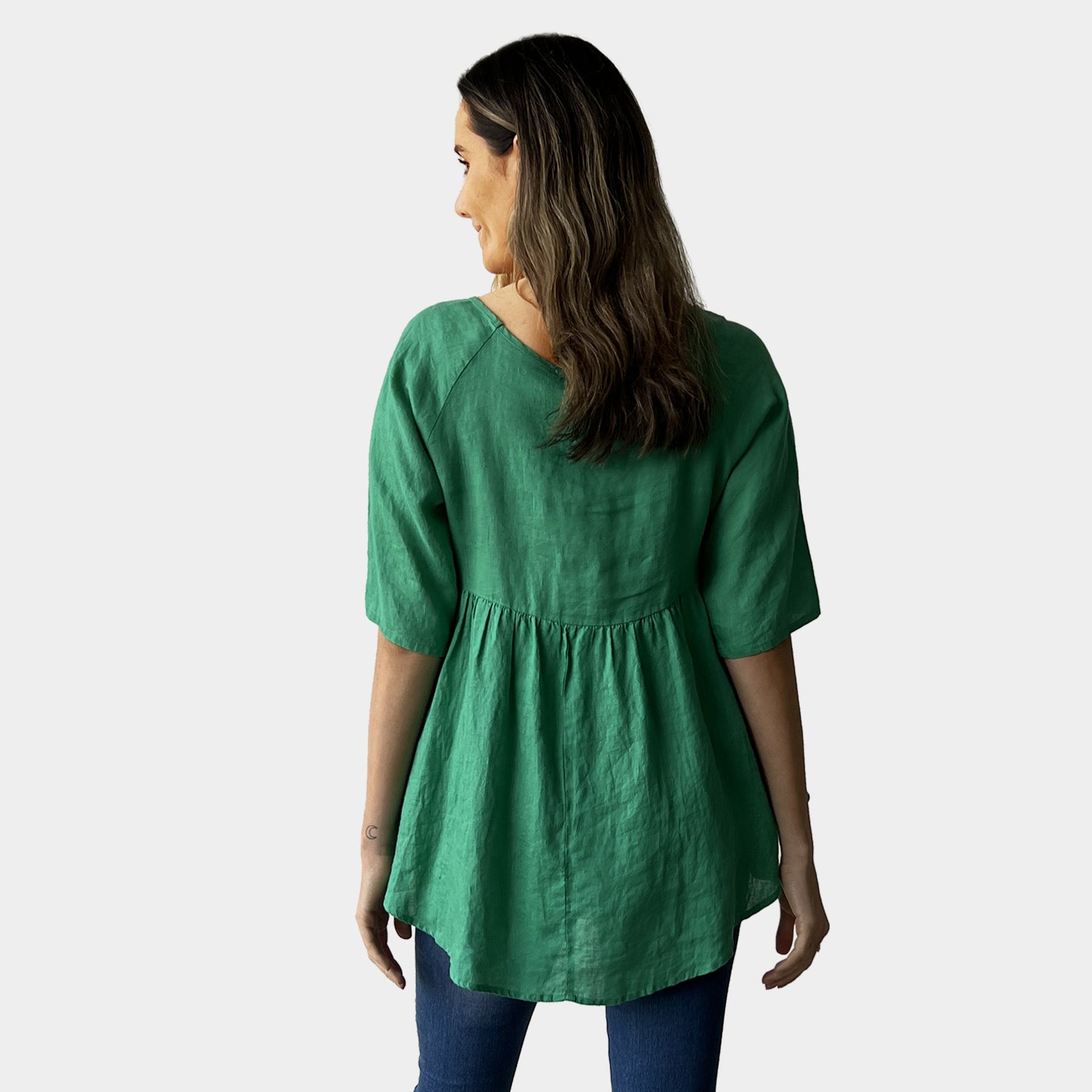 AM01122 100%LINEN TOP (SALE)