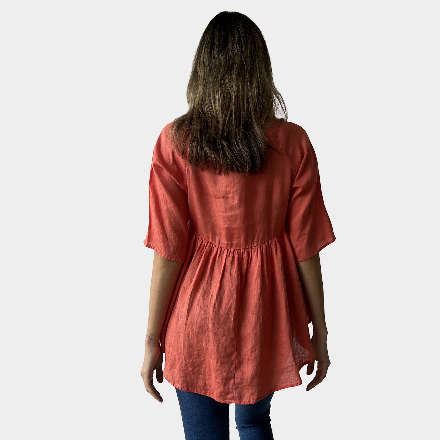 AM01122 100%LINEN TOP (SALE)