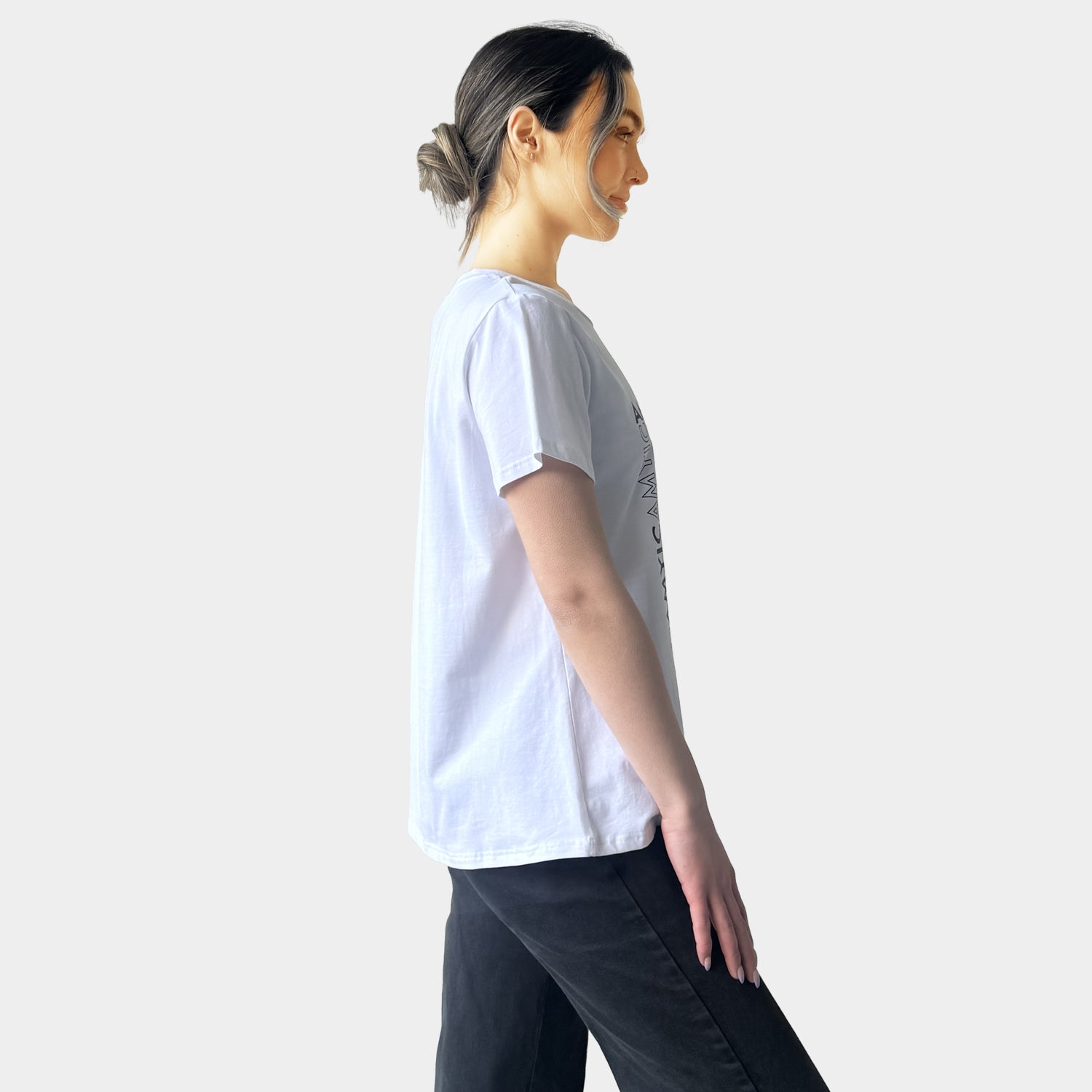 AM023075 SQUARE PRINT & LETTERS TEE