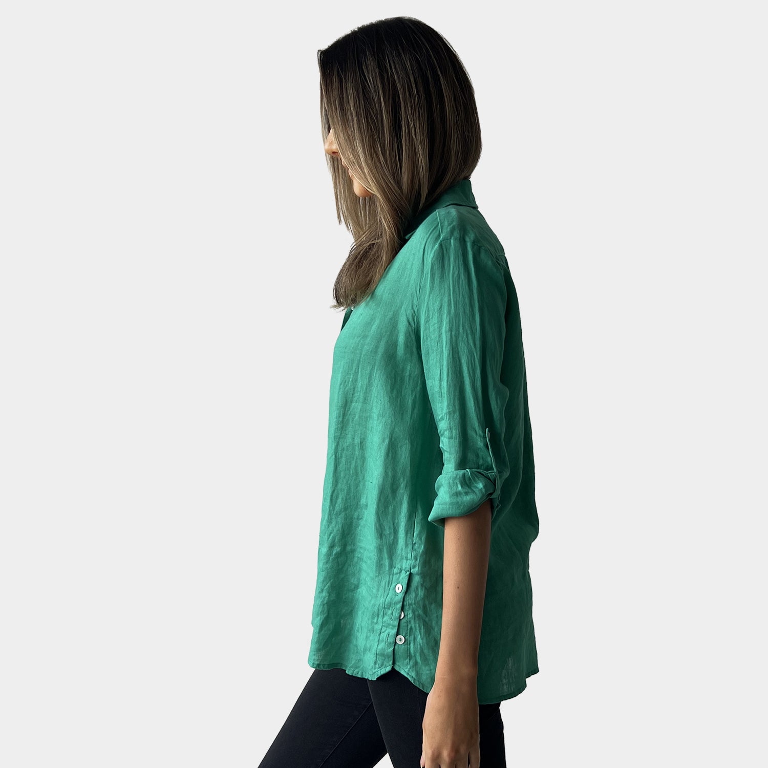 AM02452 CASUAL 100%LINEN SHIRT