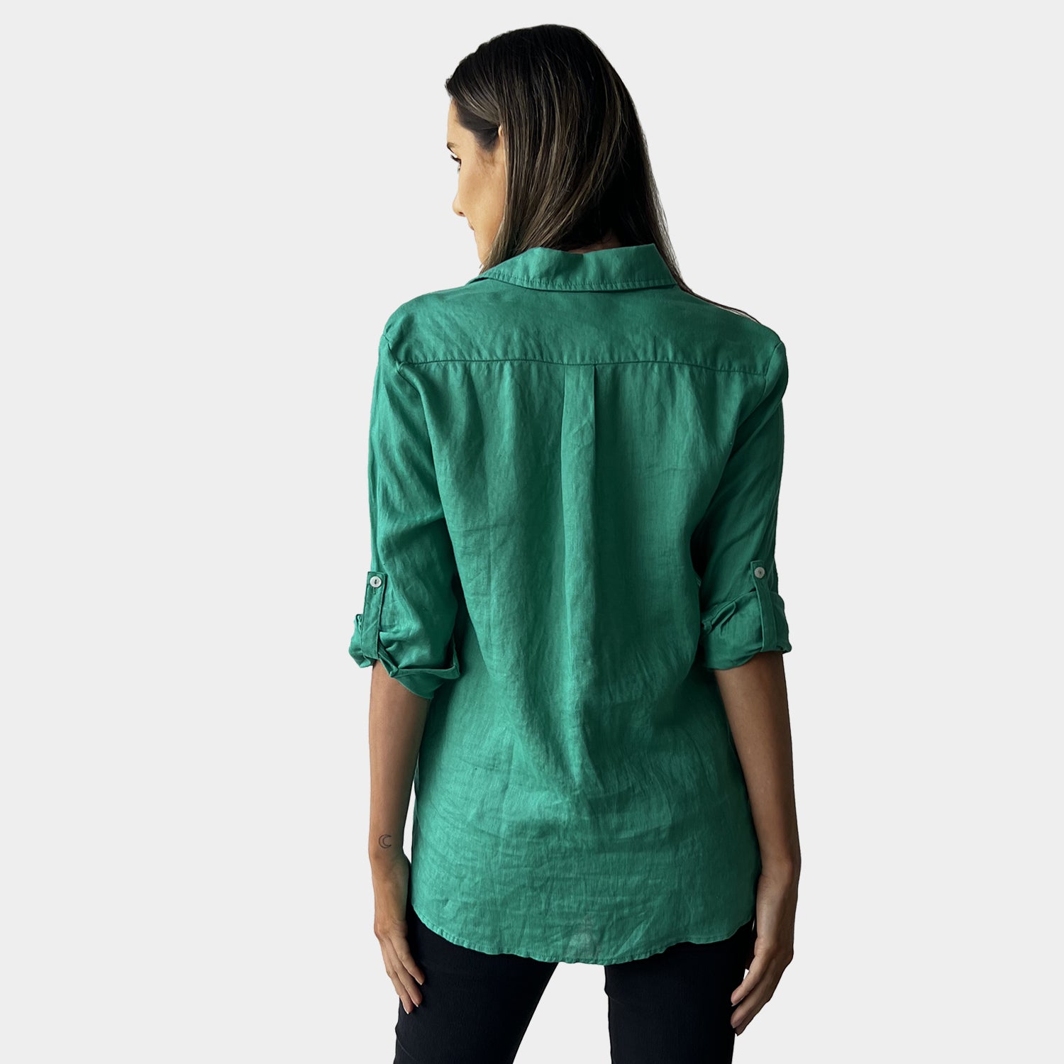 AM02452 CASUAL 100%LINEN SHIRT