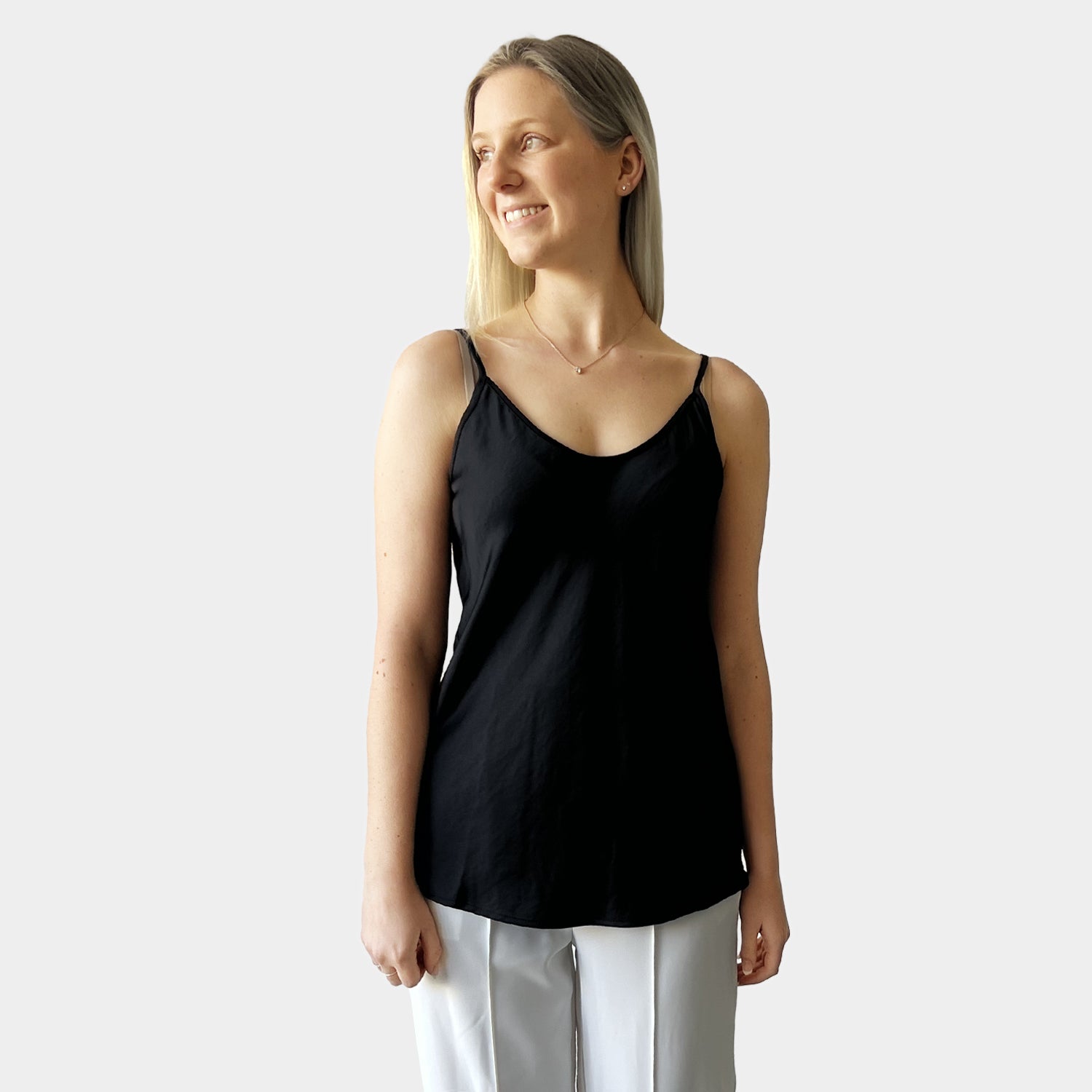 AM023065 POLY SILK RAYON CAMISOLE
