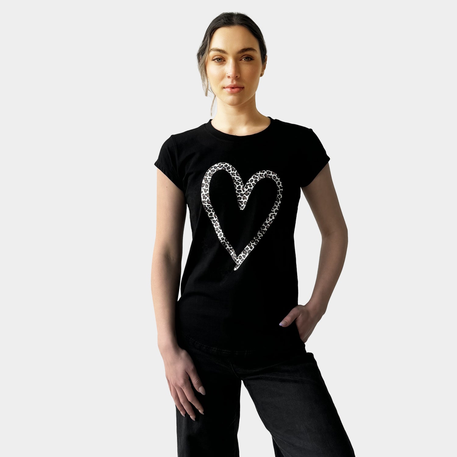 AM01292 LEOPARD LOVE TEE