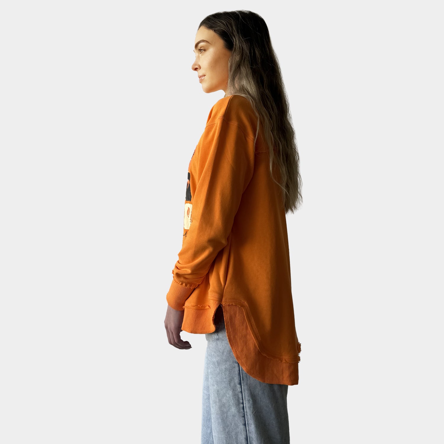 AM24026 MULTI PRINT SIDE POCKET SWEATSHIRT