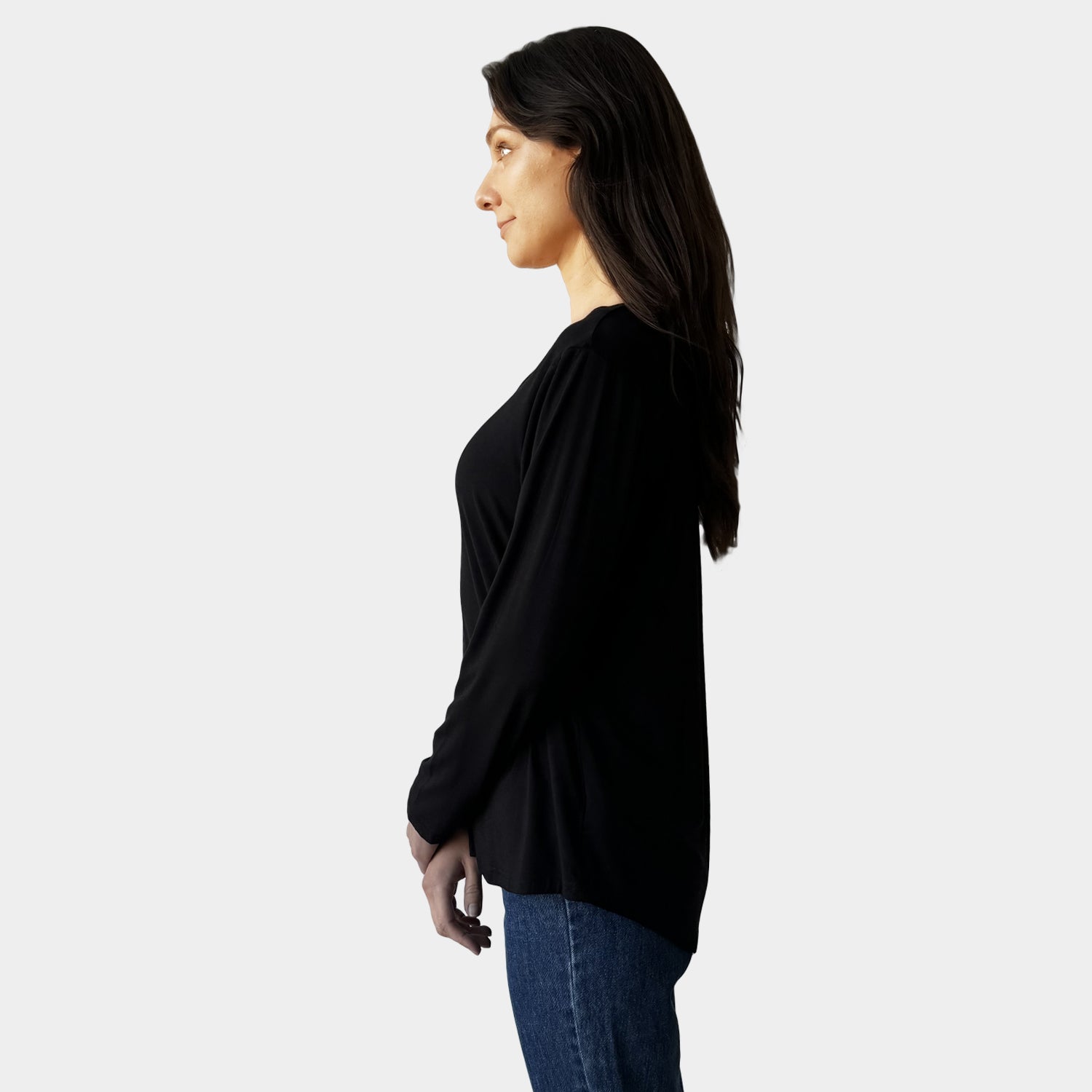 AM022118 SCOOP V NECK LOOSE TOP