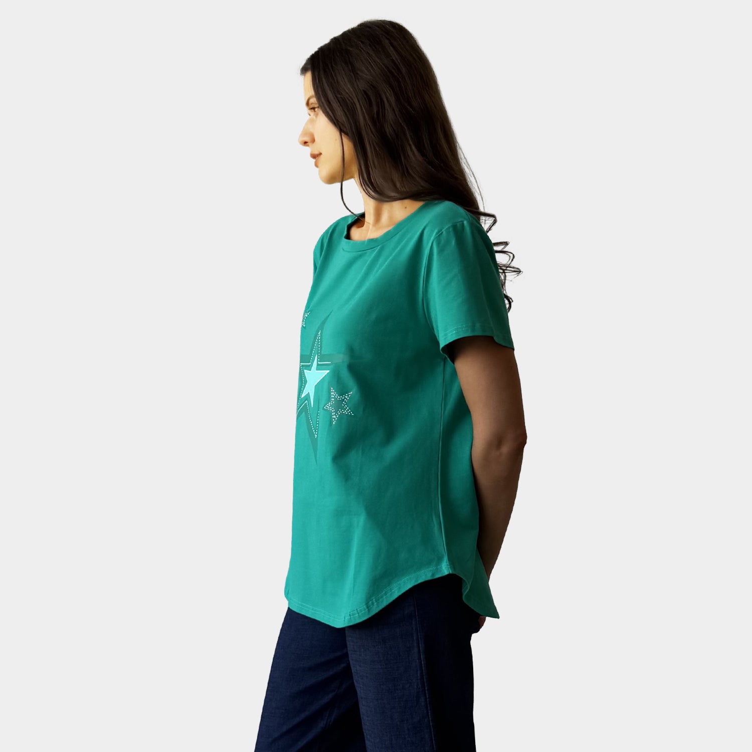 AM24063 MULTI STAR PRINT TEE