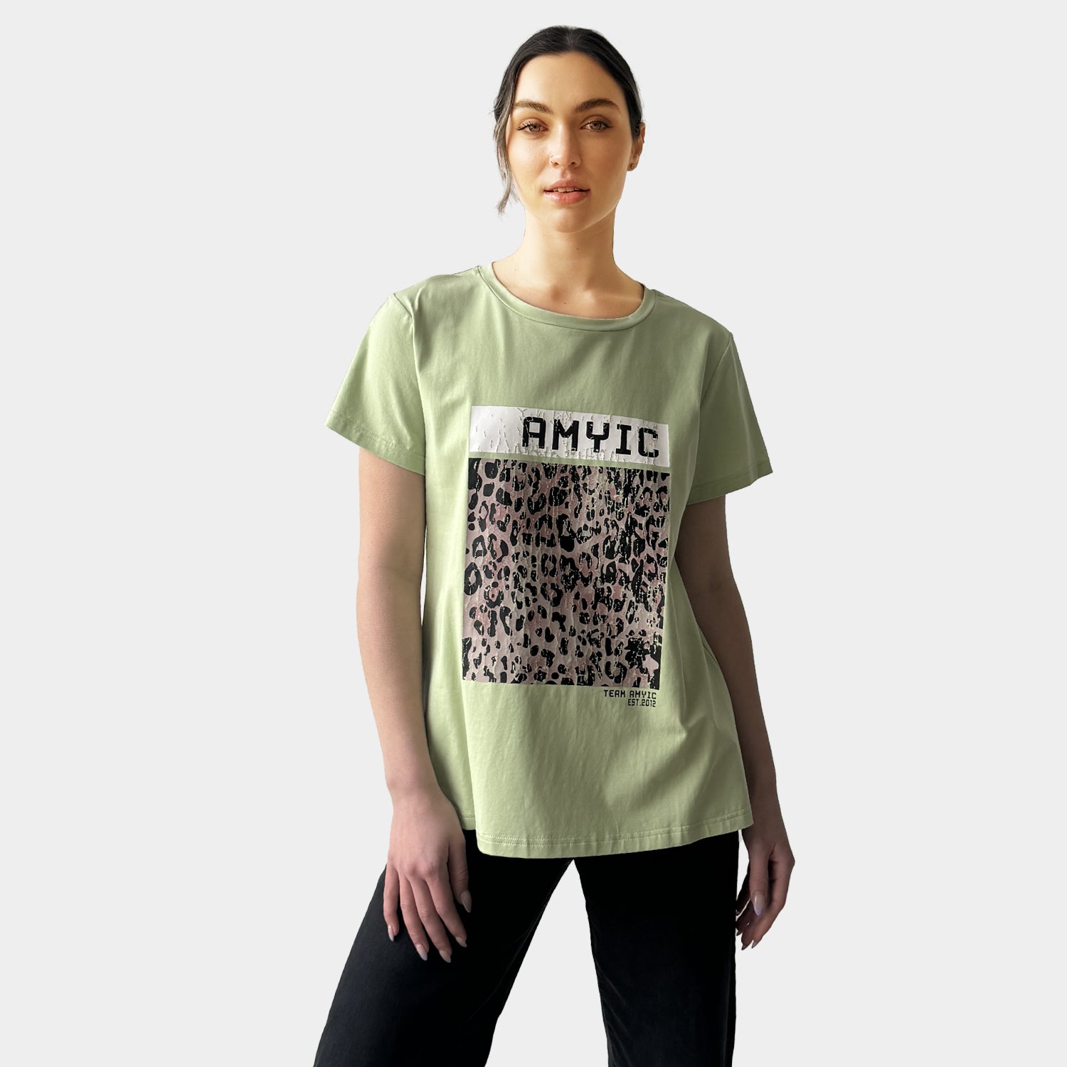 AM023058 SQUARE LEOPARD PRINT TEE