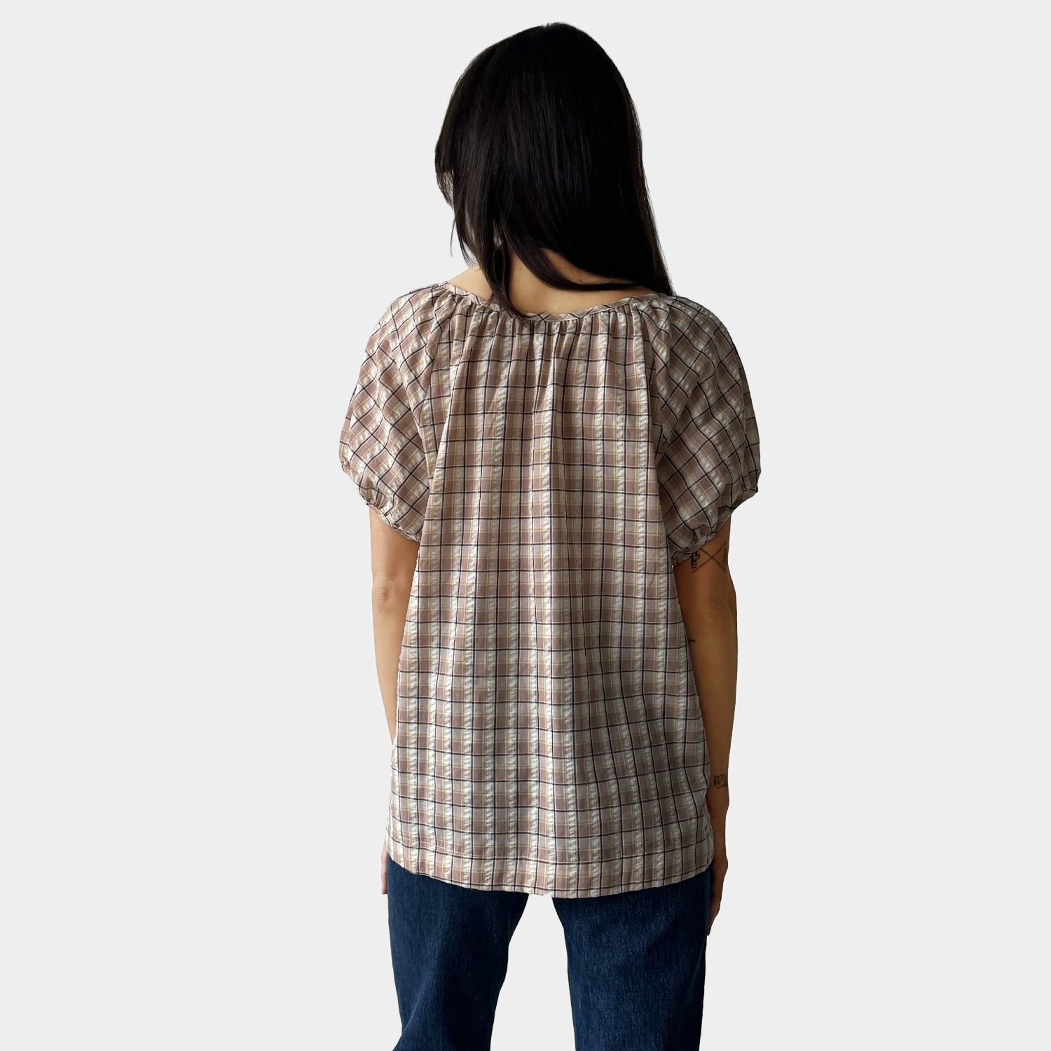 AM022204 GINGHAM TOP (SALE)