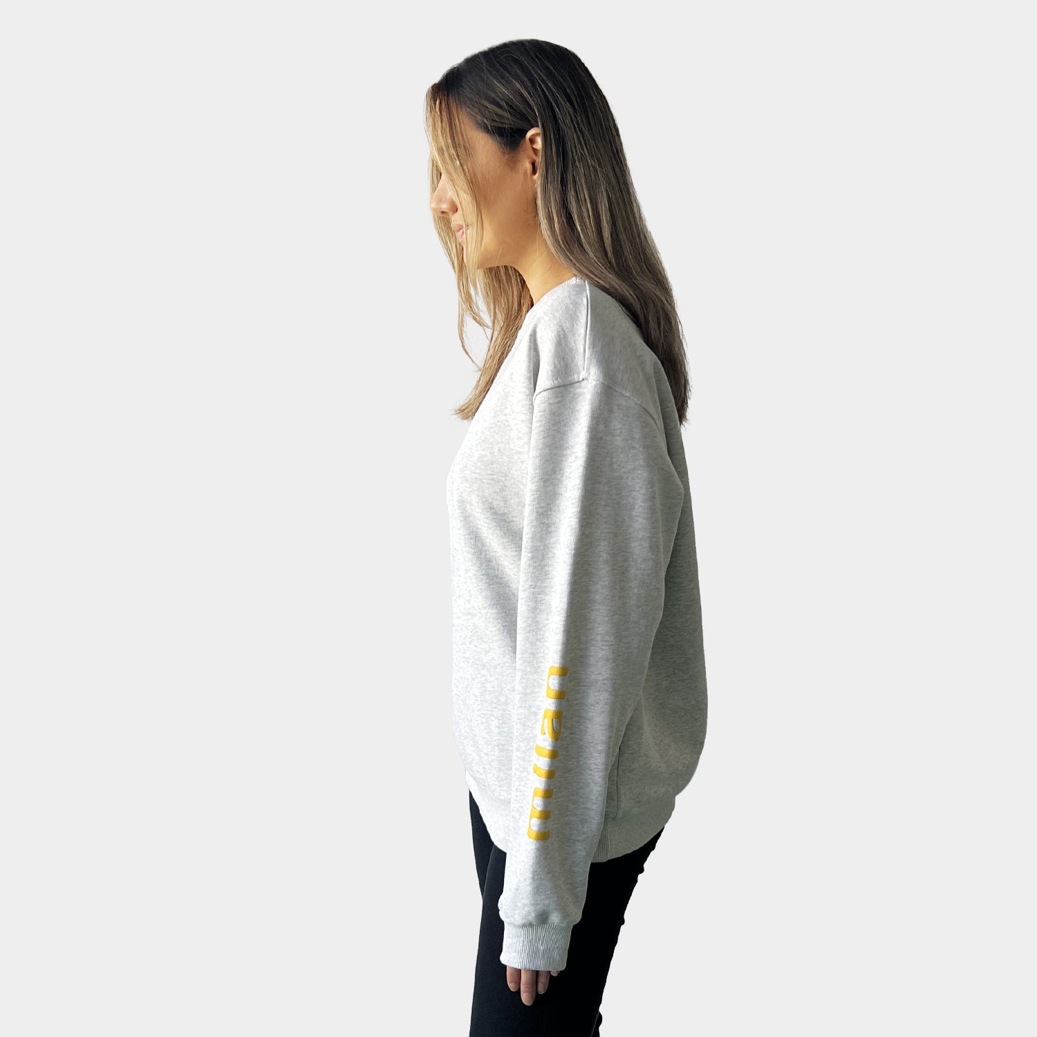 AM022155 SOFT THICK 3D LETTER PRINT SWEATSHIRT