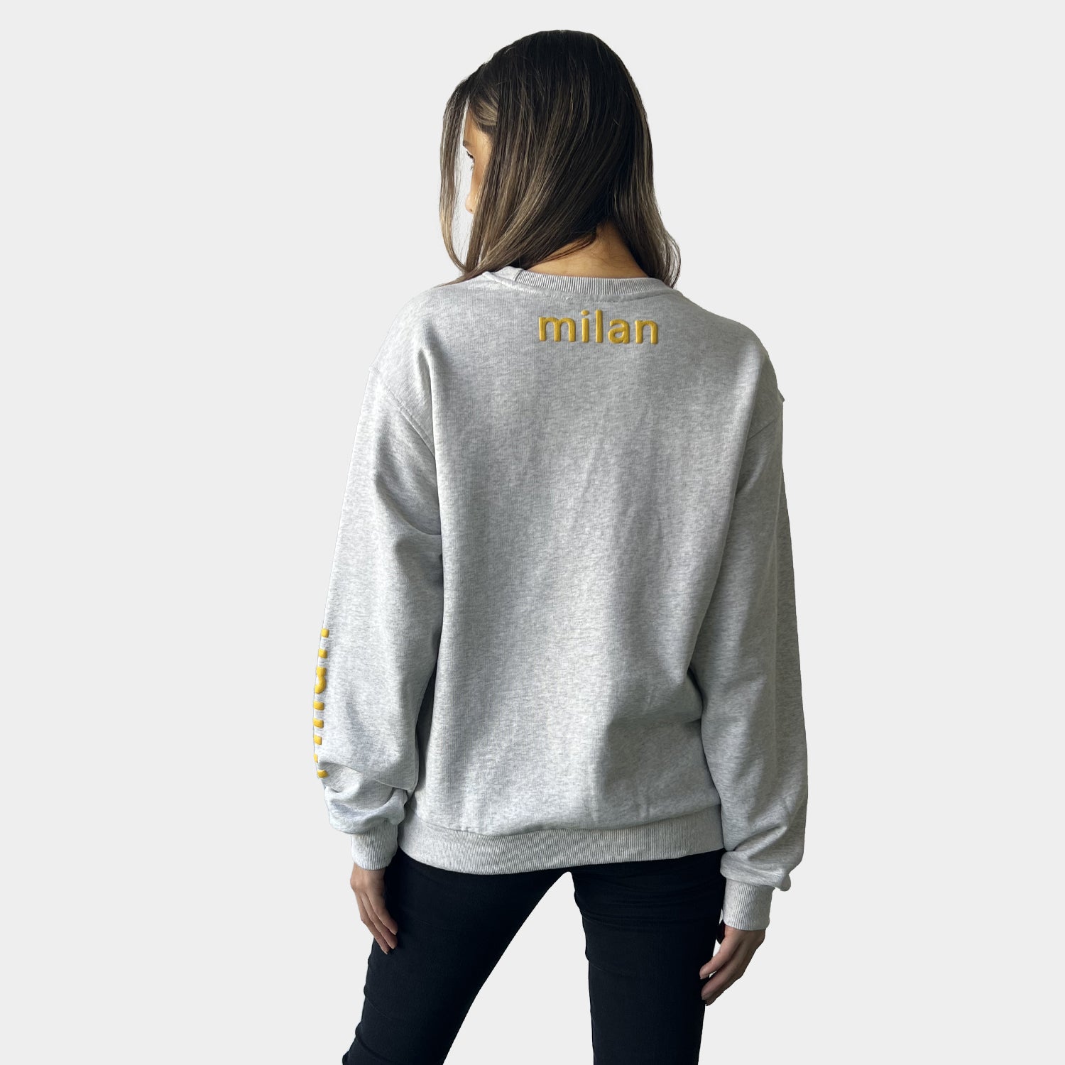 AM022155 SOFT THICK 3D LETTER PRINT SWEATSHIRT
