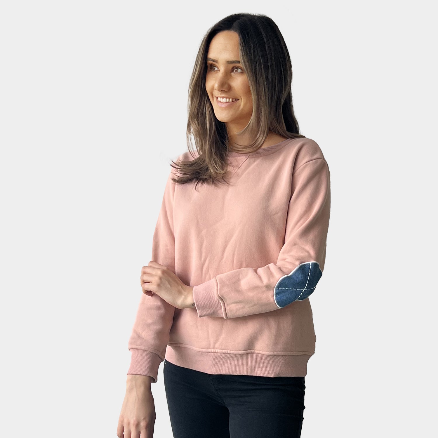 AM022113 EMBROIDERY SLEEVE SWEATSHIRT(SALE)