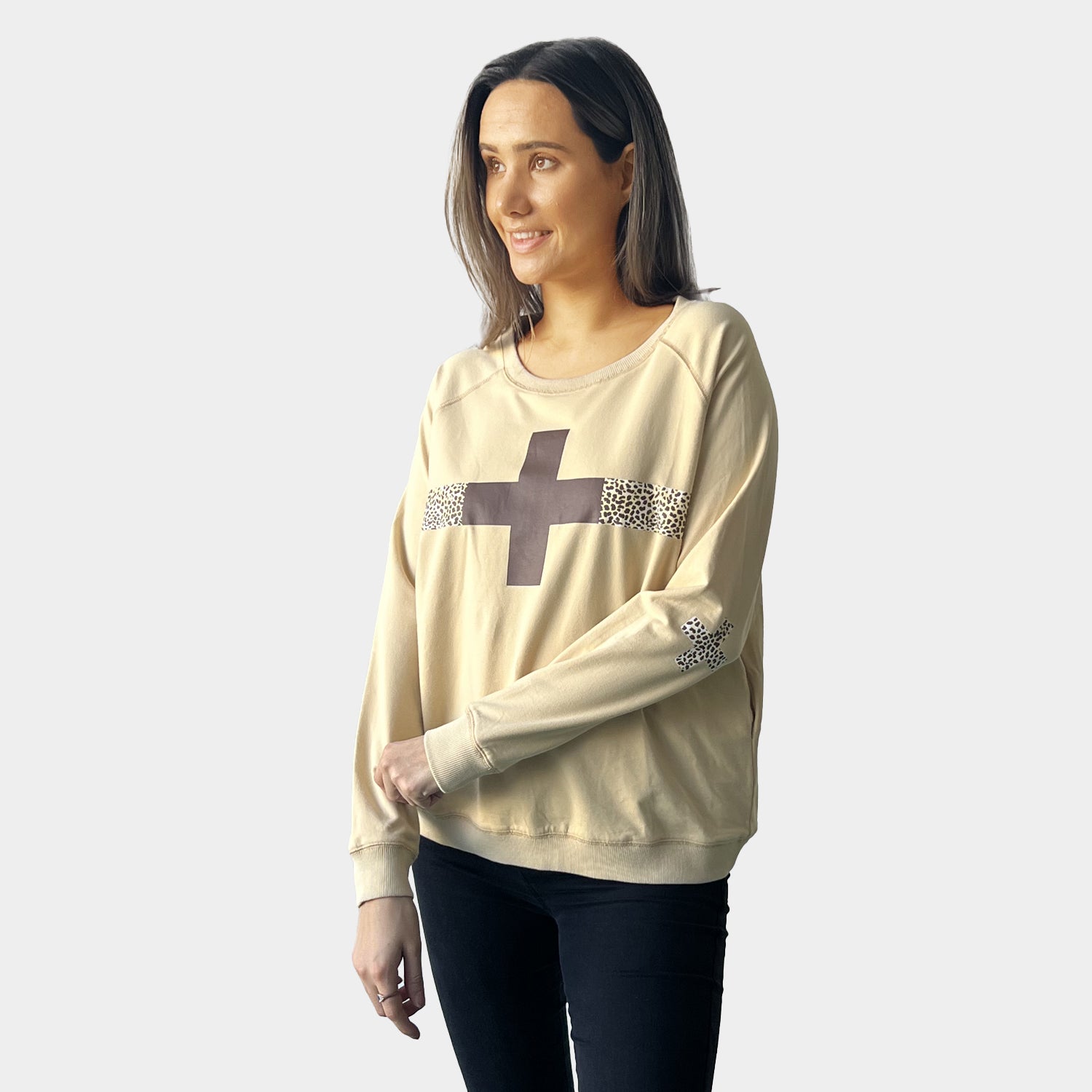 AM02358 LEOPARD&CROSS PRINT