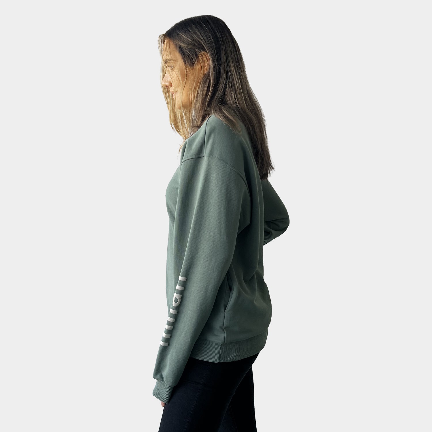 AM022155 SOFT THICK 3D LETTER PRINT SWEATSHIRT