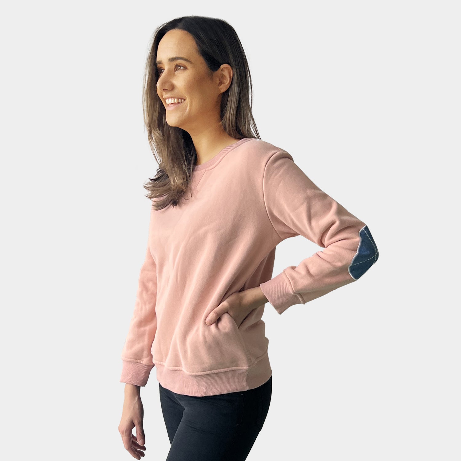 AM022113 EMBROIDERY SLEEVE SWEATSHIRT(SALE)