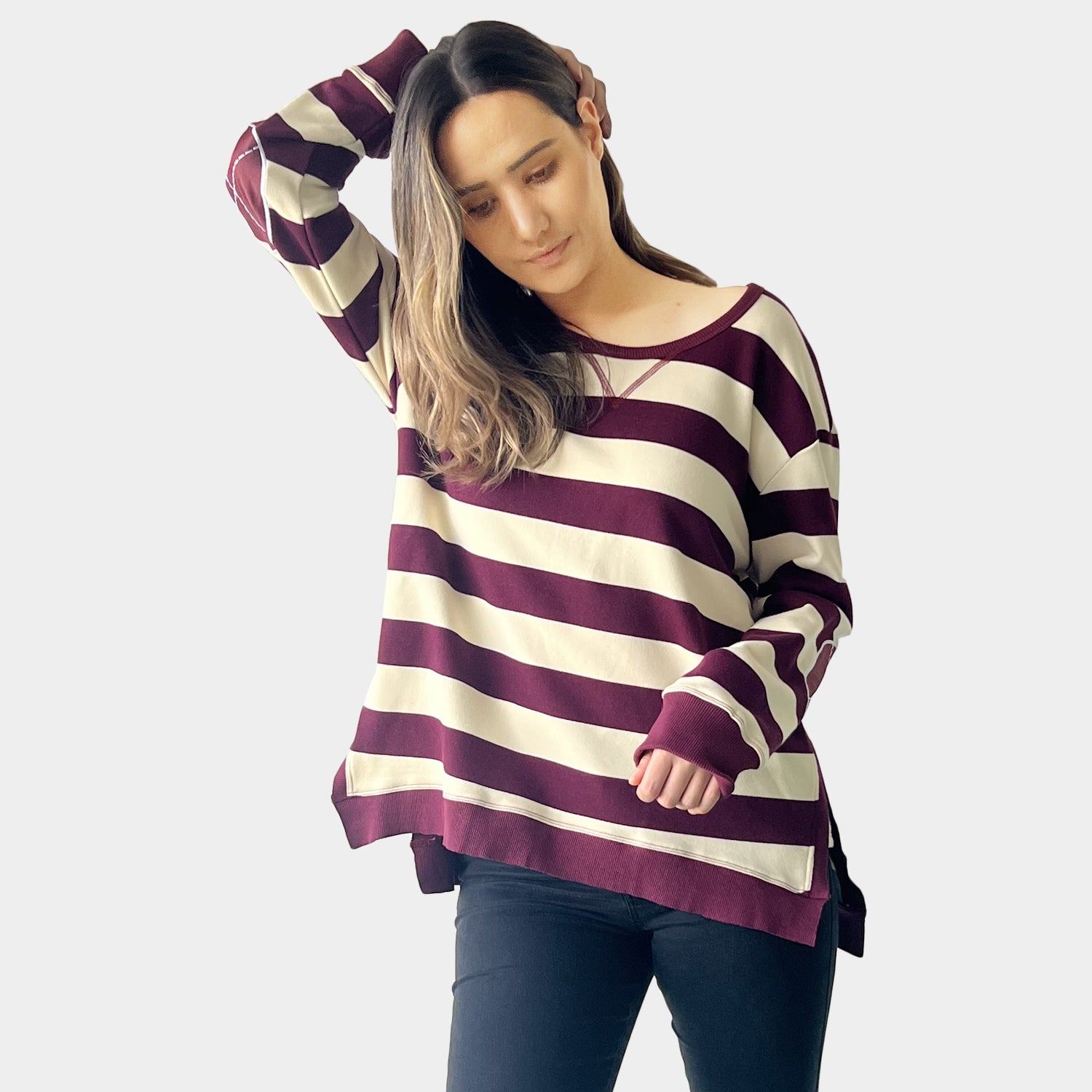 AM022115-1BURGUNDY STRIPE