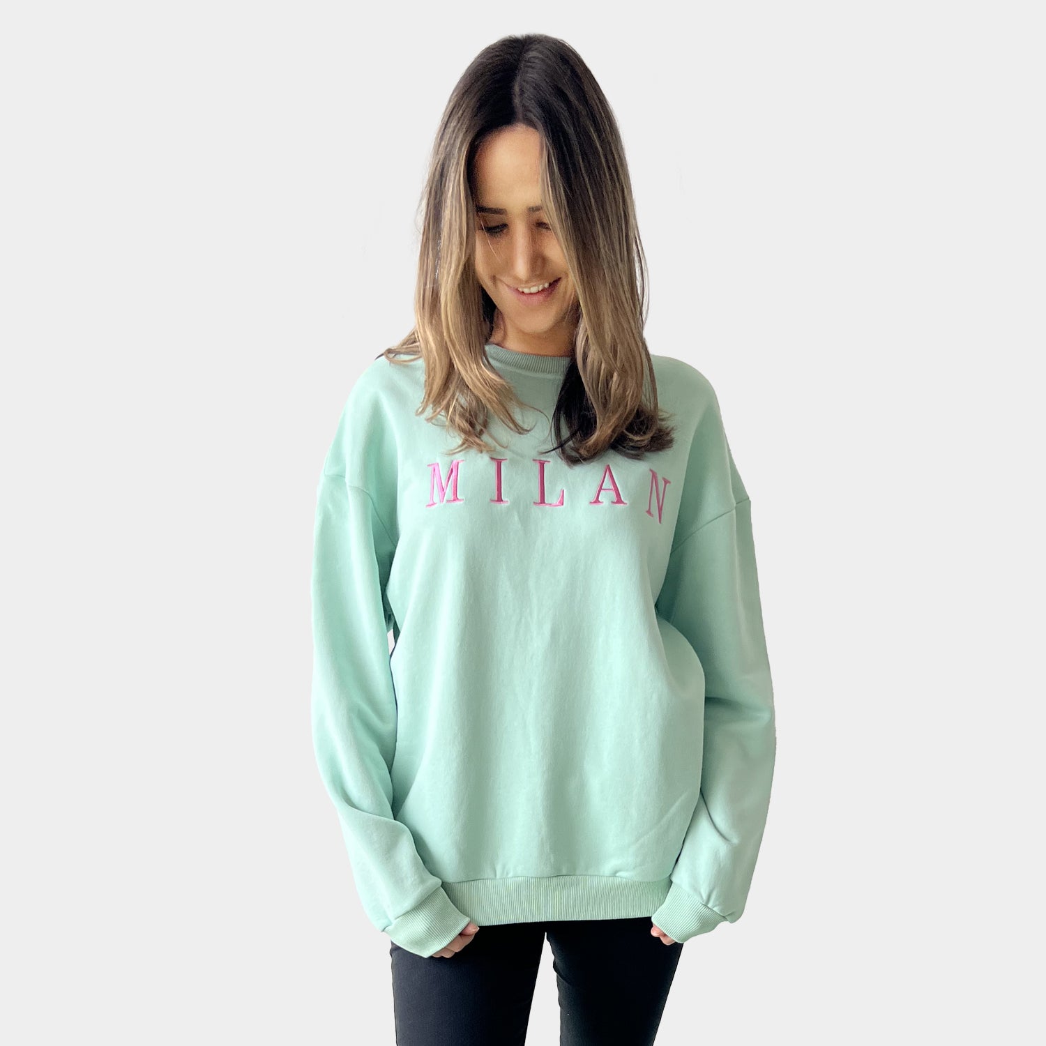 AM022132 EMBROIDERY MILAN SWEATSHIRT (SALE)