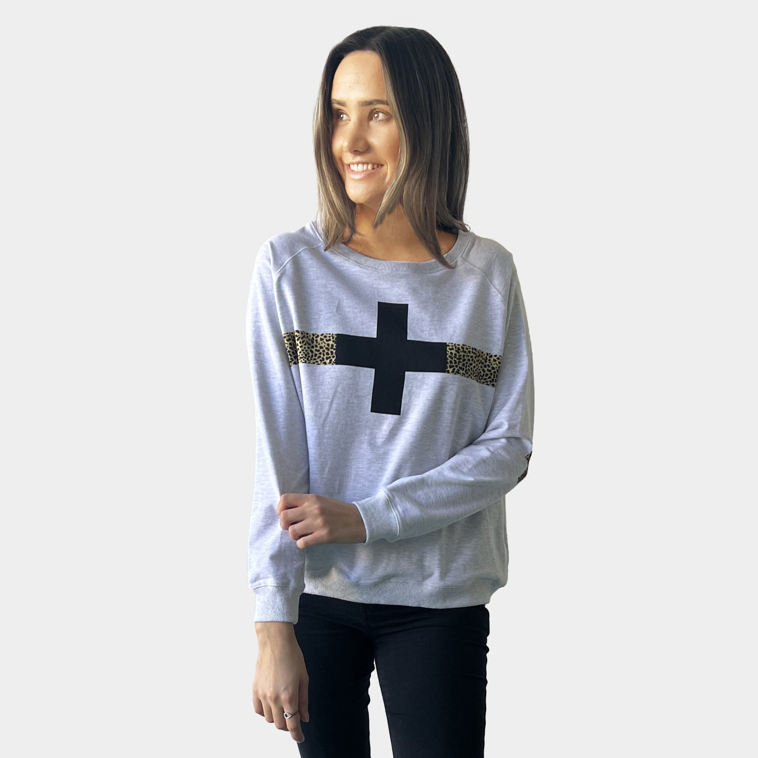 AM02358 LEOPARD&CROSS PRINT