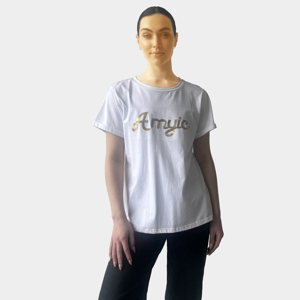 AM023056 SEQUINS TEE