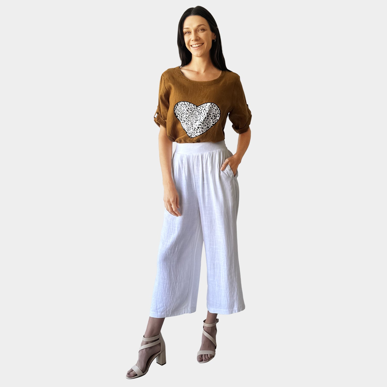 AM02487 POCKET BUTTON TRIM PANT