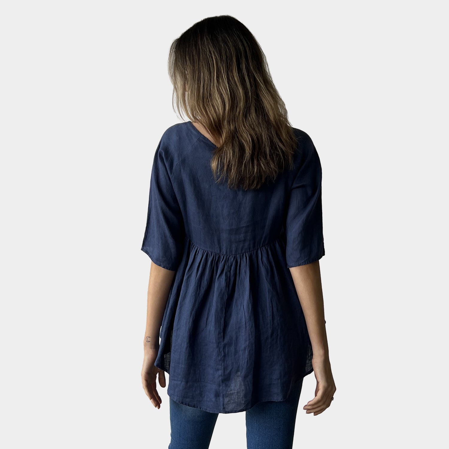 AM01122 100%LINEN TOP (SALE)