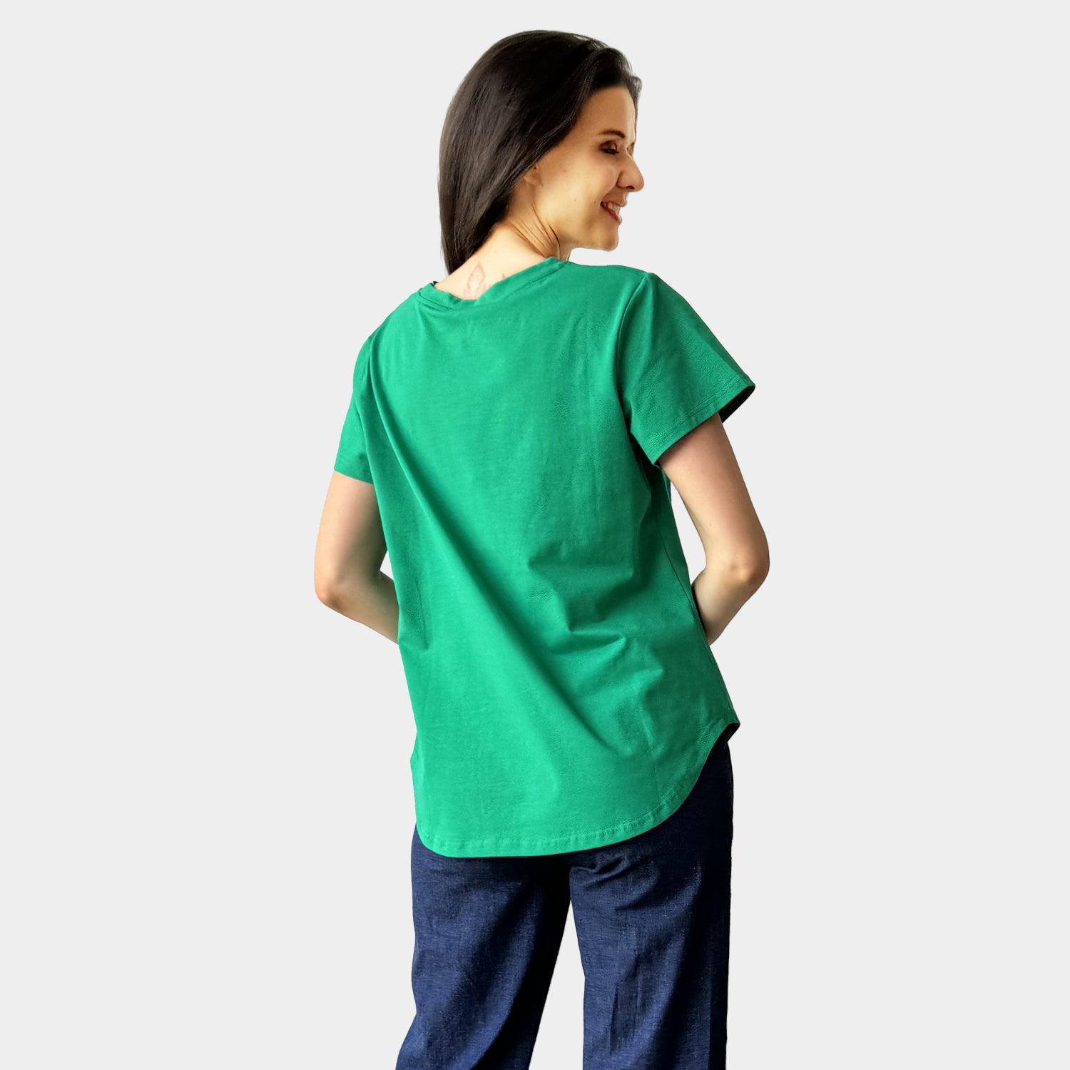 AM24050  CHECK LOVE PRINT TEE