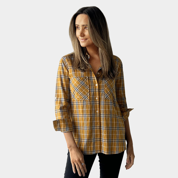 AM02369 COTTON GINGHAM SHIRT (SALE)
