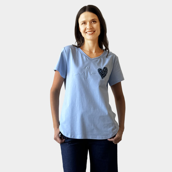 AM24062 EMBROIDER - V NECK TEE