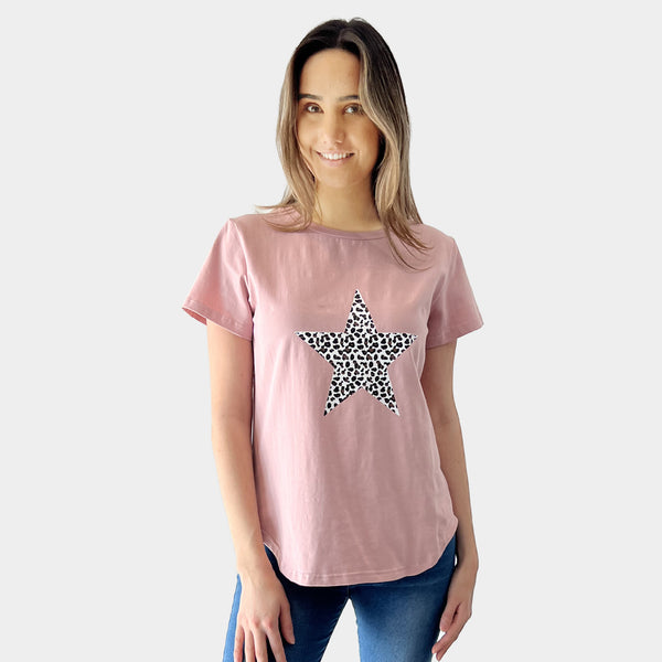 AM01267-2 LEOPARD STAR TEE