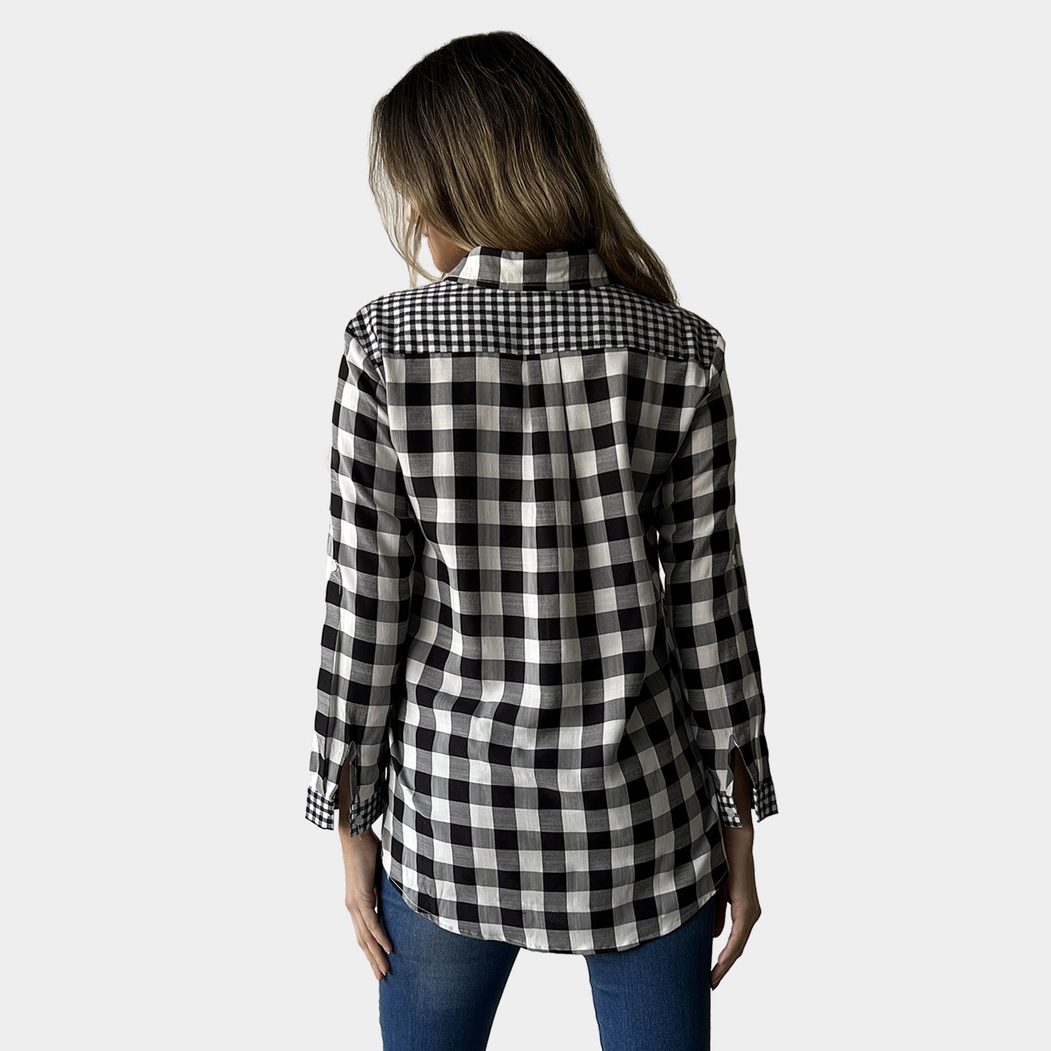 AM0224 MIX GINGHAM SHIRT