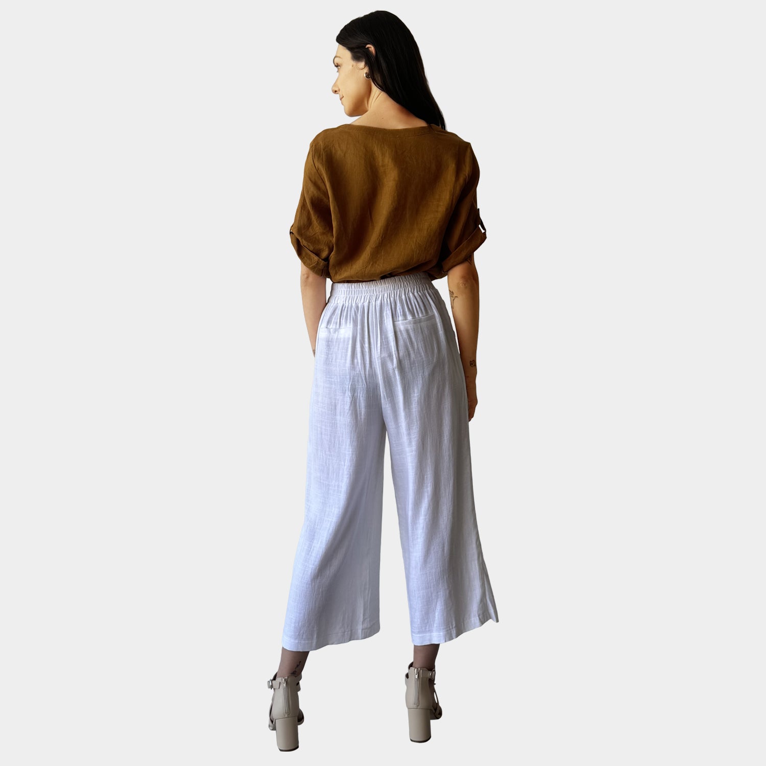 AM02487 POCKET BUTTON TRIM PANT