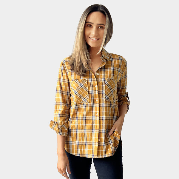 AM02369 COTTON GINGHAM SHIRT (SALE)