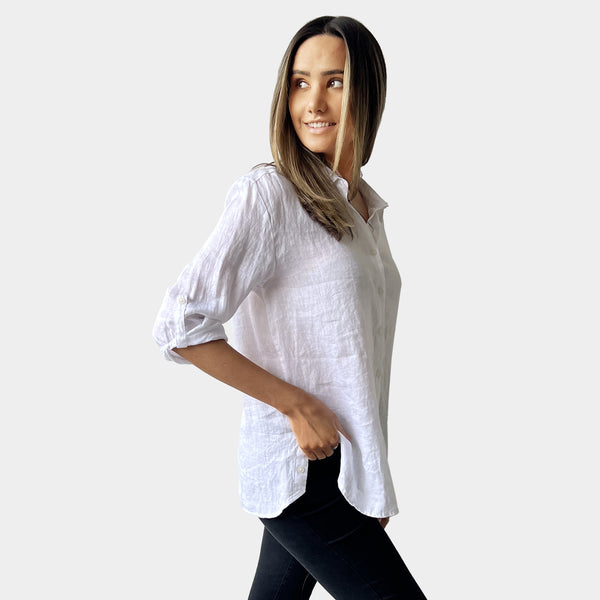 AM02452 CASUAL 100%LINEN SHIRT