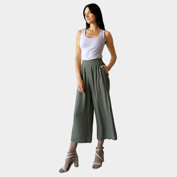 AM02487 POCKET BUTTON TRIM PANT