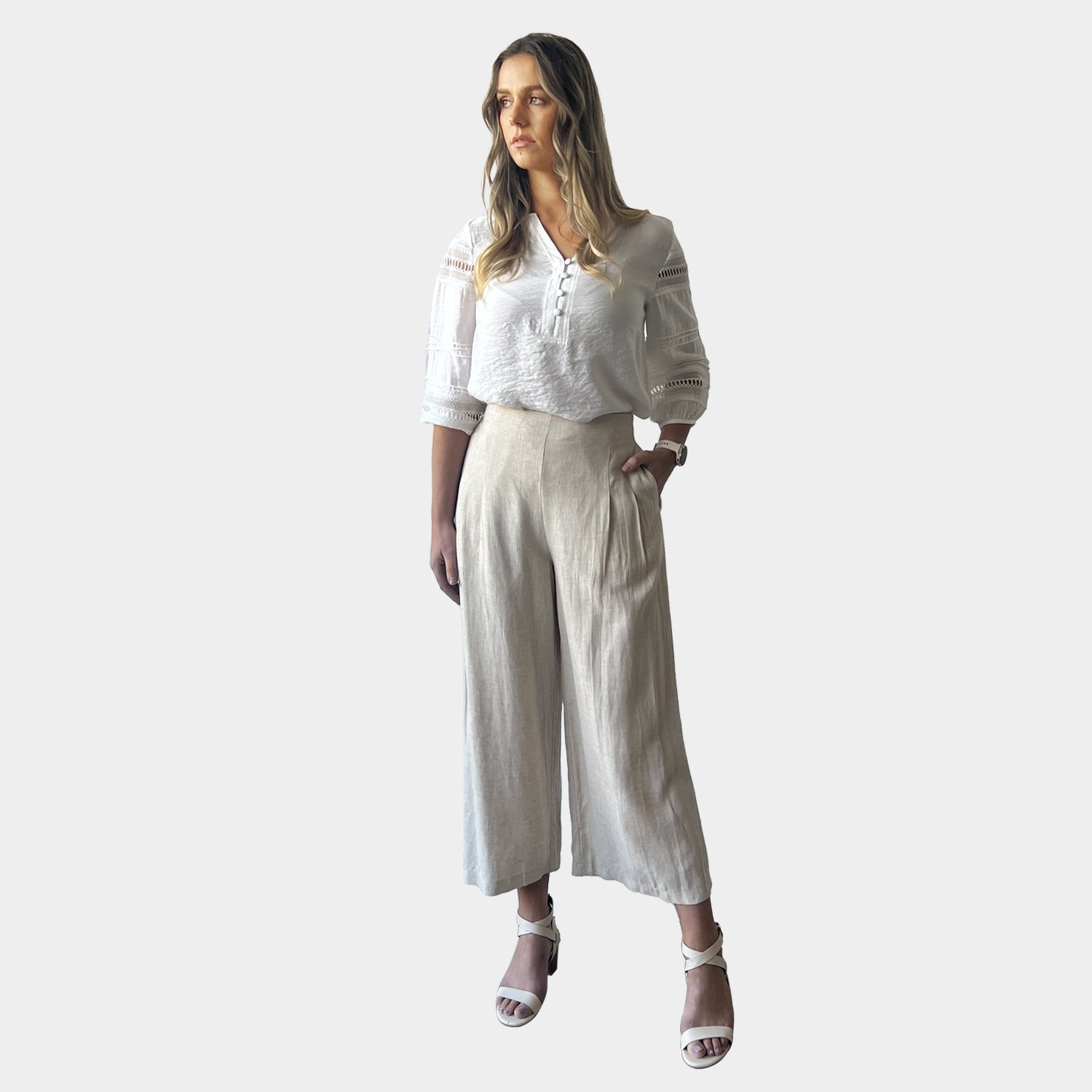 AM01018 LINEN COTTON PANT