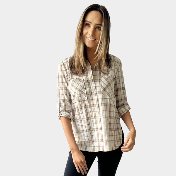 AM02369 COTTON GINGHAM SHIRT (SALE)