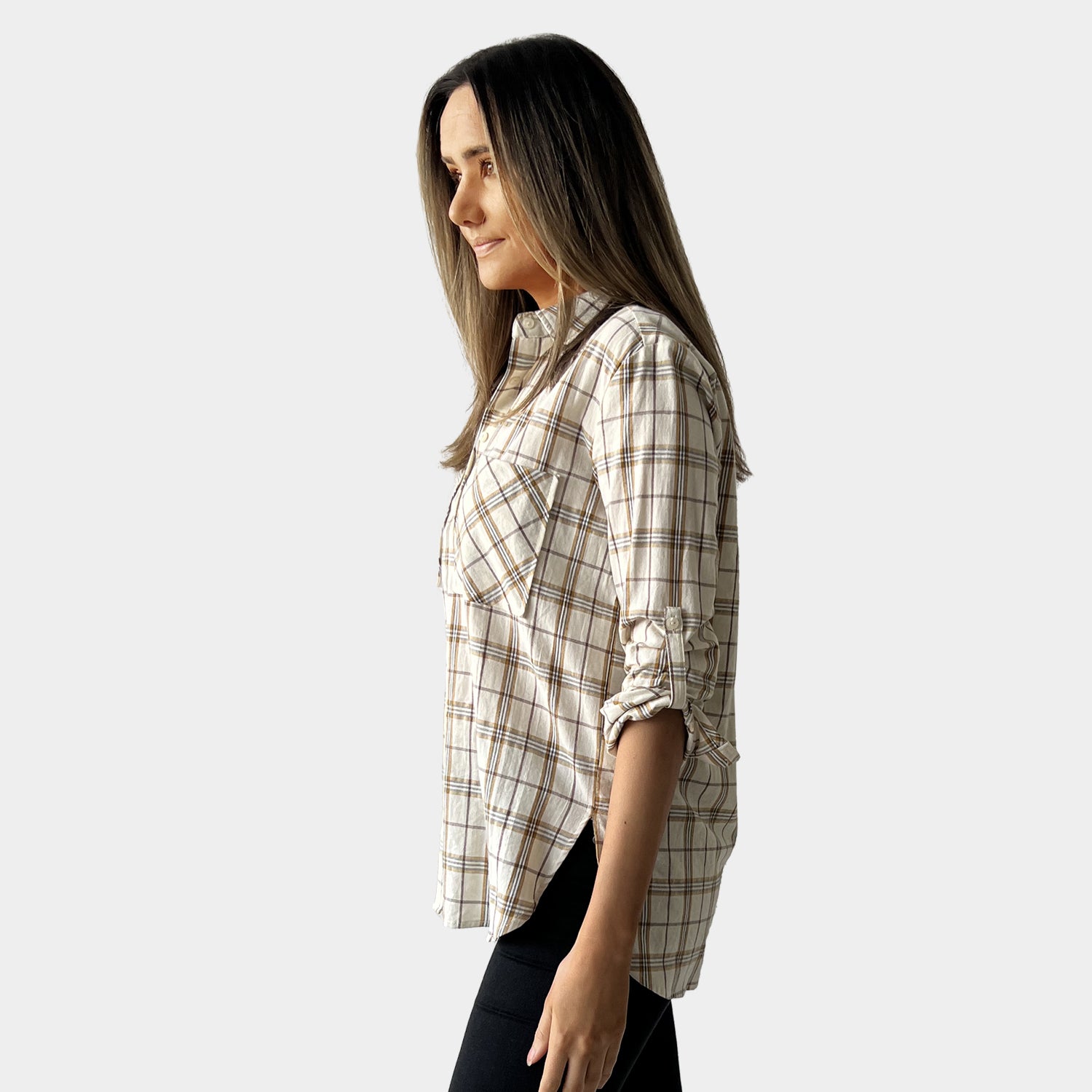AM02369 COTTON GINGHAM SHIRT (SALE)