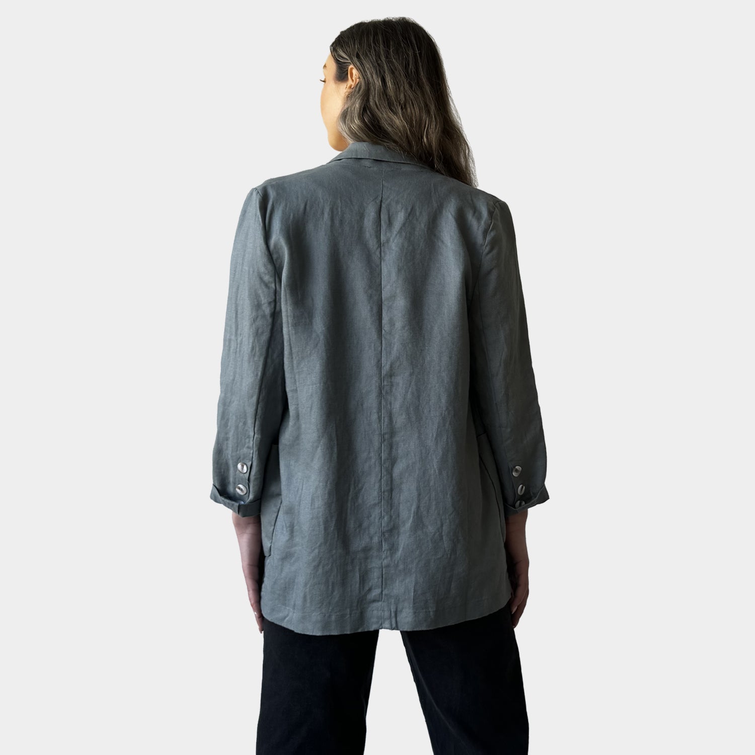 AM02346 100%LINEN CASUAL BLAZER