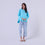 AM022161 SKY BLUE EMBROIDERY SWEATSHIRT