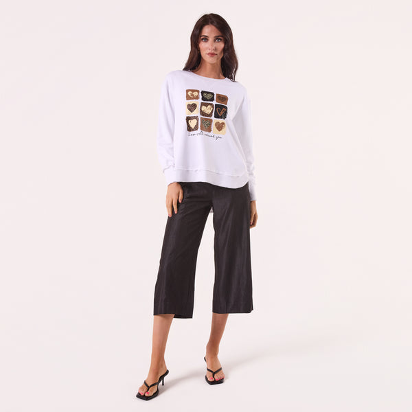 AM24026 MULTI PRINT SIDE POCKET SWEATSHIRT