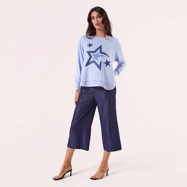 AM25016 MULTI STARS PRINT SWEATSHIRT