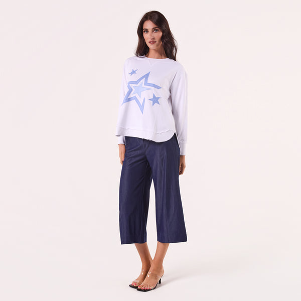 AM25016 MULTI STARS PRINT SWEATSHIRT