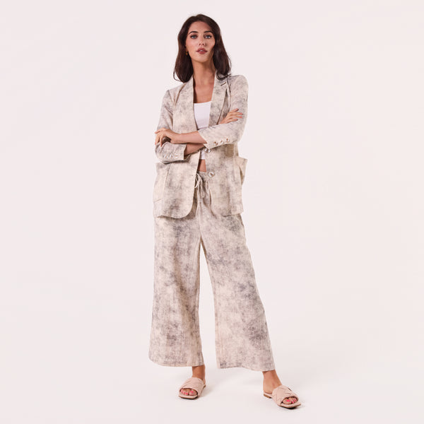 AM02346-2 100%LINEN BLAZER